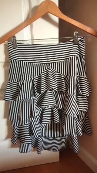 Conjunto falda y camiseta rayas