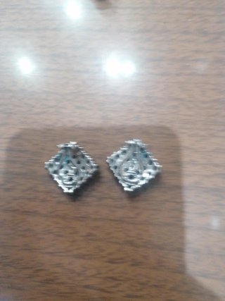 Pendientes Oro Blanco 18kt Topacios y Brillantes