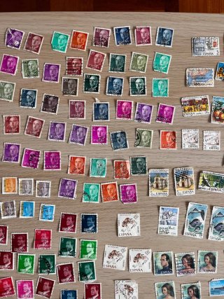 Lote 2 sellos de correos vintage matasellados