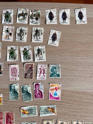 Lote 2 sellos de correos vintage matasellados