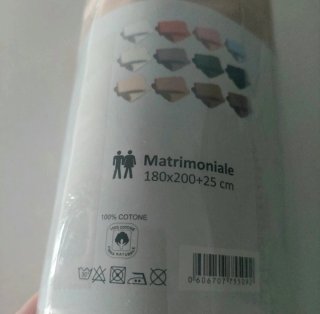 Lenzuolo sotto matrimoniale beige cotone