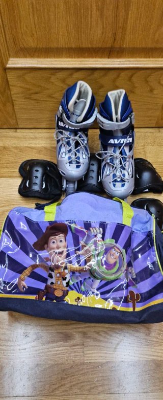 Patines en línea ajustables + protecciones