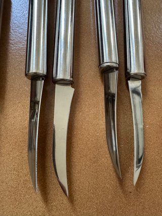 Set cubiertos patatas metal plateado