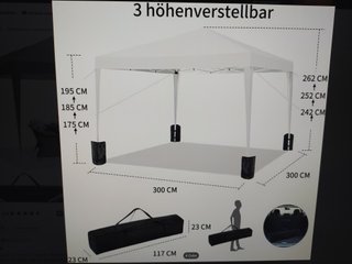 CARPAS PLEGABLE 3X3 GRIS NUEVA+4 BOLSAS DE PESO