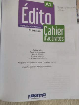Édito A1 méthode de français .Cahier d'activités