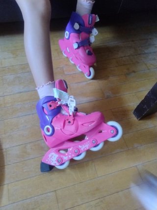 Patines niña OXELO Decathlon rosas y morados