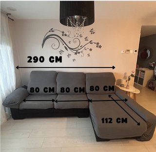 Sofá 3 plazas chaise longue