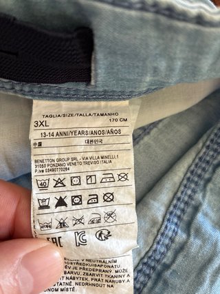 Pantalón corto vaquero Benetton azul