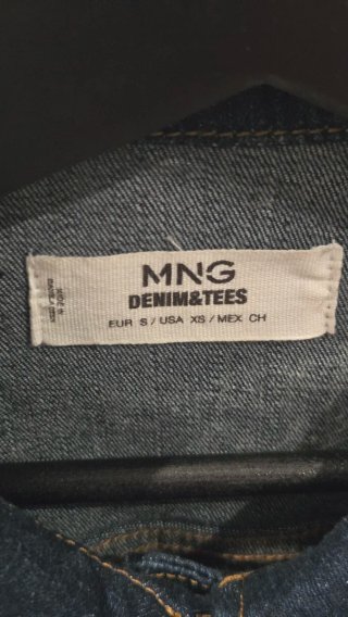 Chaqueta tejana Mango azul