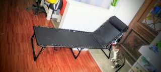 Letto / Sdraio pieghevole molto solido, in acciaio