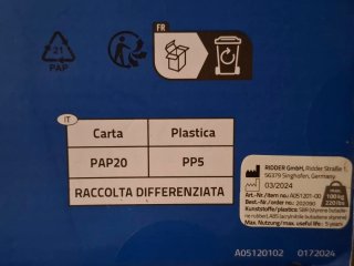 Maniglione a ventosa nuovo marca Ridder.