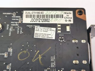 Asus Dual GTX 1060 6GB - Muy poco uso