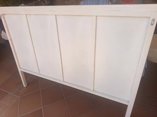 Cabecero de madera Kenay blanco 160cm