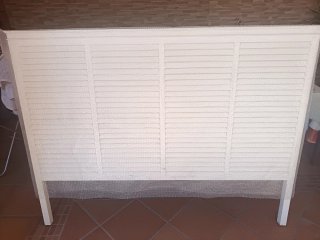 Cabecero de madera Kenay blanco 160cm