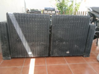 Sofá de jardín gris