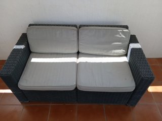 Sofá de jardín gris