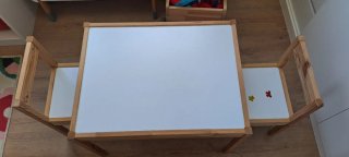 Cama infantil SNIGLAR 70x160 + mesa y sillas LÁTT