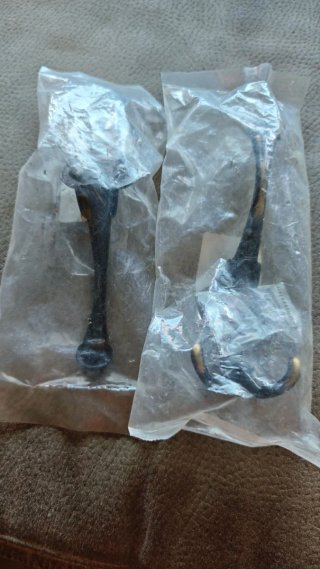Pareja Perchas Vintage Bronce Envejecido