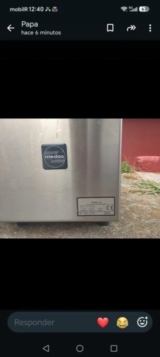 Máquina industrial acero inoxidable