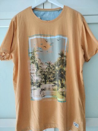 Camiseta Sfera Hombre Talla XL Mostaza