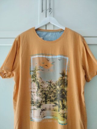 Camiseta Sfera Hombre Talla XL Mostaza