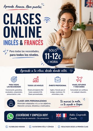 Clases particulares de idiomas online