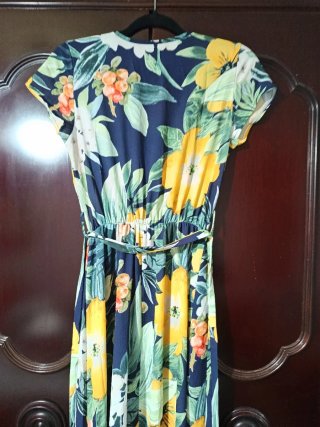 Vestido largo estampado floral