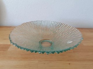 Bandeja cristal reciclado decorada
