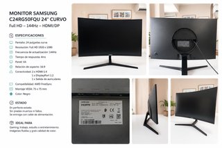 Monitor Samsung C24RG50FQU 24 Curvo FHD 144Hz