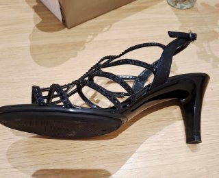 Sandalias REPO Piel Negras Italianas