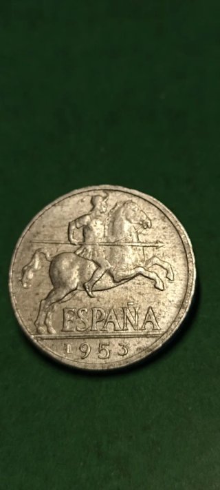 10 CTS ESPAÑA 1953 Moneda