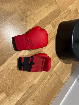 Boxeo infantil con pie y guantes