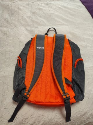 Mochila Gym Gris y Naranja