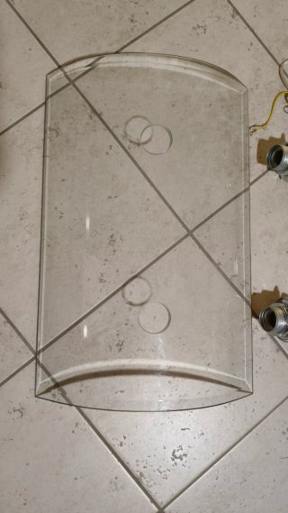Lampadario moderno 2 luci vetro metallo