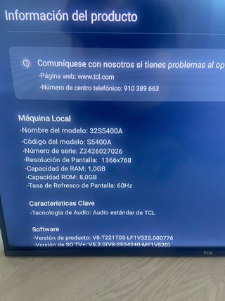 Smart TV TCL 32 pulgadas 32S5400
