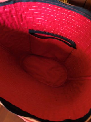 Bolso Fucsia Mimbre Lentejuelas
