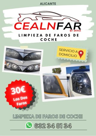 Limpiar y pulir faros a domicilio por 30€ los dos