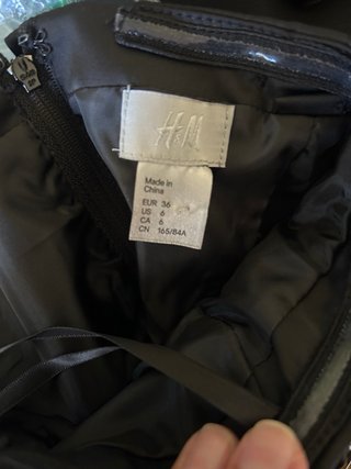Vestido palabra de honor H&M negro