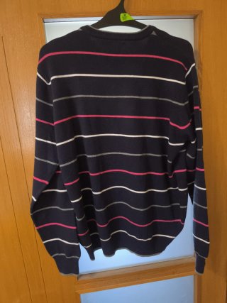 Jersey rayas estilo Lacoste azul Talla XXL