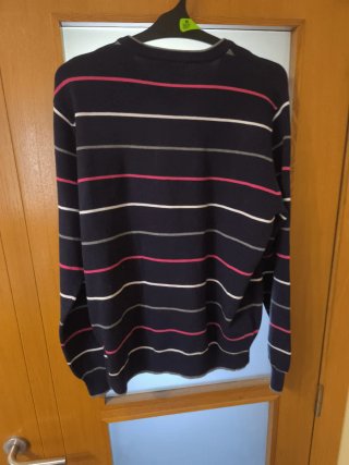 Jersey rayas estilo Lacoste azul Talla XXL