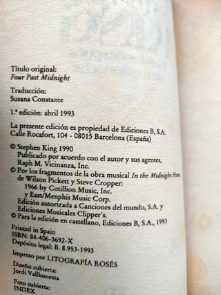 STEPHEN KING - DOS y CUATRO DESPUÉS MEDIANOCHE