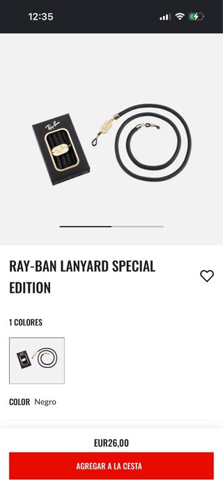 Sujetagafas Ray-Ban Edición Especial Negro/Dorado