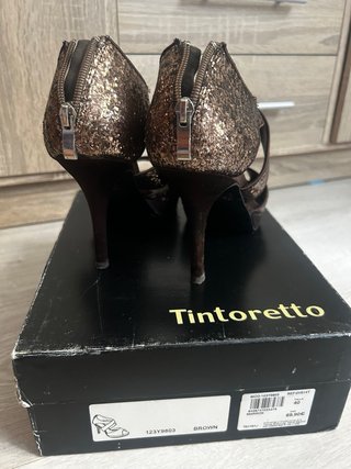 Tacones fiesta Tintoretto purpurina T.40
