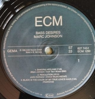LP Marc Johnson - Bass Desires Jazz