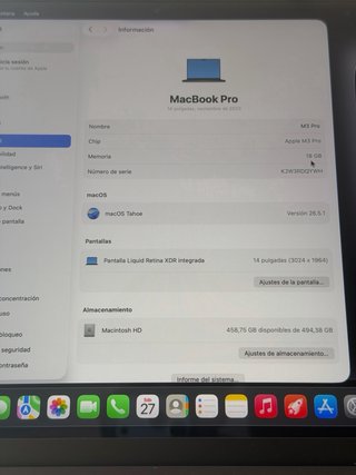 MacBook Pro 14” M3 Pro 18GB / 512GB + Factura