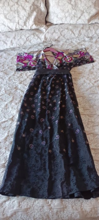Vestido largo estampado