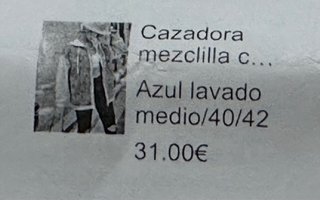 Chaqueta tejana con capucha T.40/42