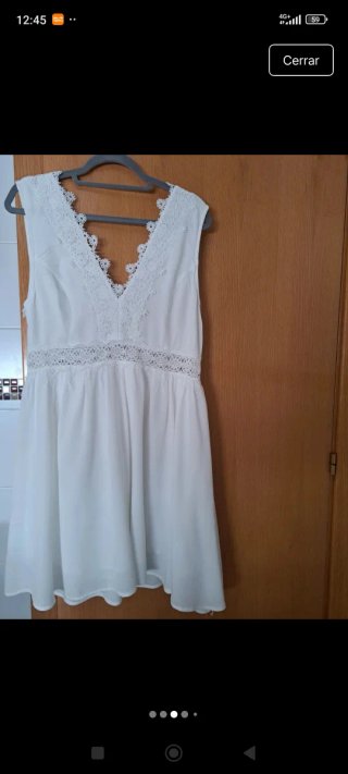 Vestido blanco con encaje