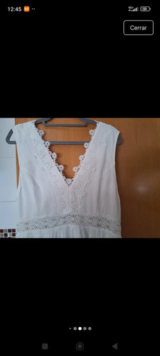 Vestido blanco con encaje