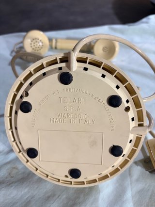 Telefono Vintage Rotante Giallo